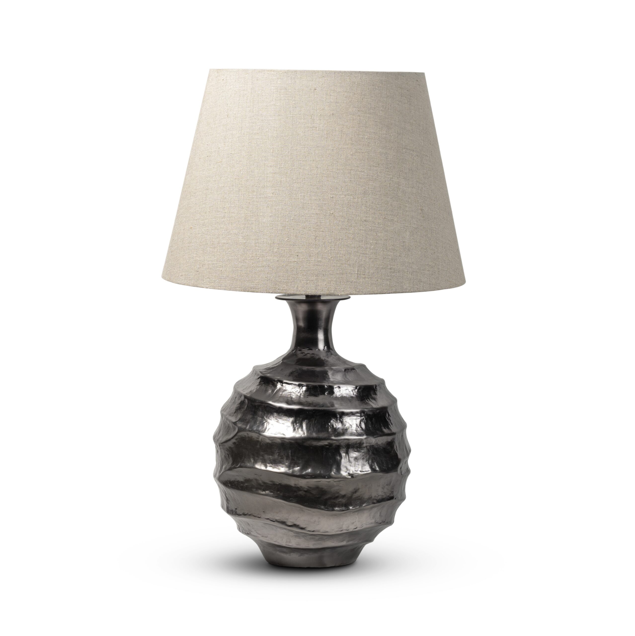 Silver Textured Table Lamp