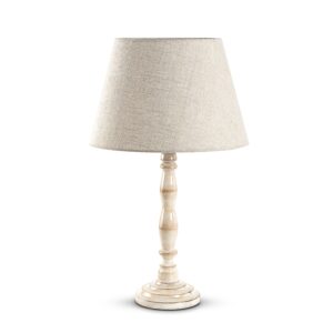 Large White Wash Table Lamp