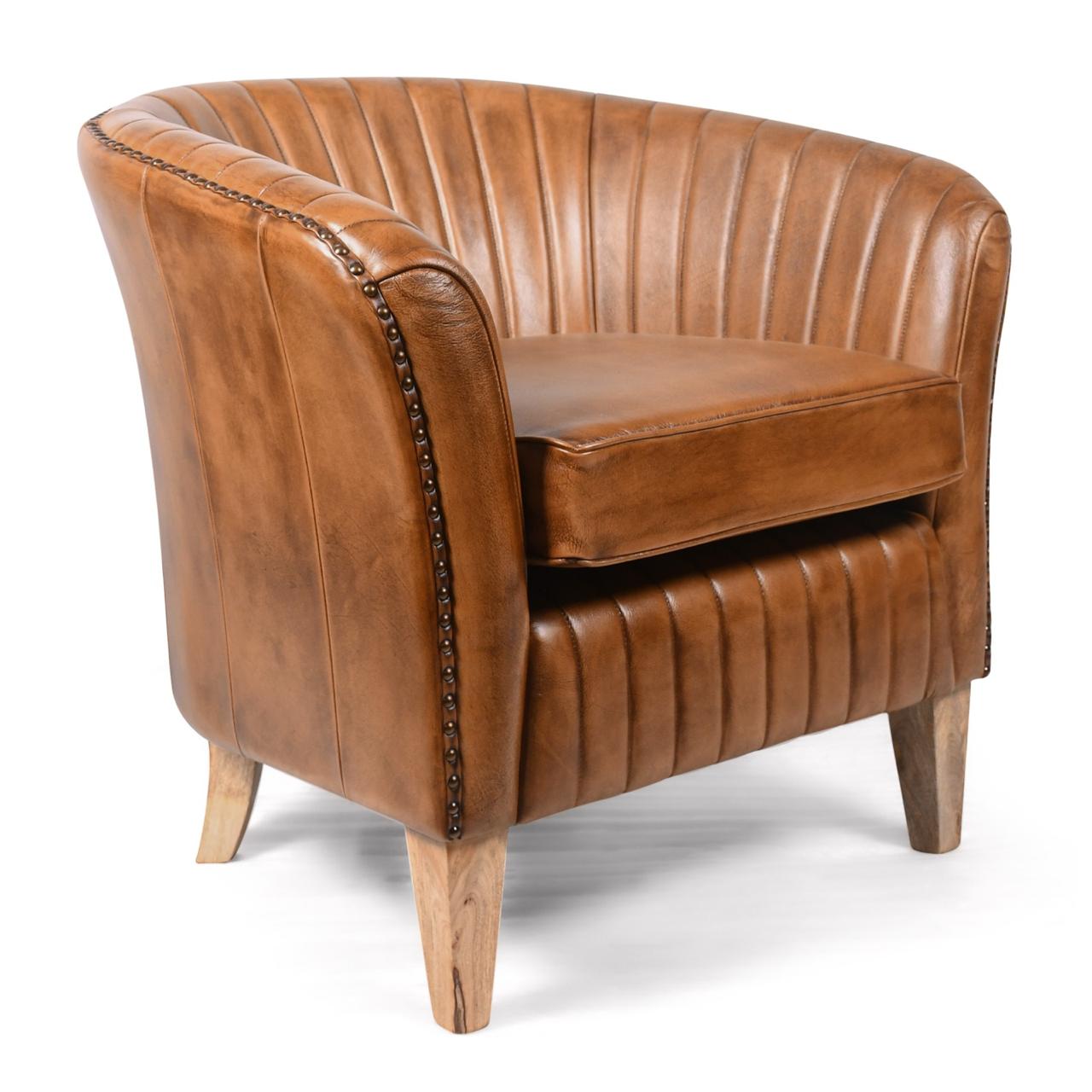 Genuine Leather Arm Chair